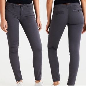 NWOT AEO Twill X Skinny Gray Pants